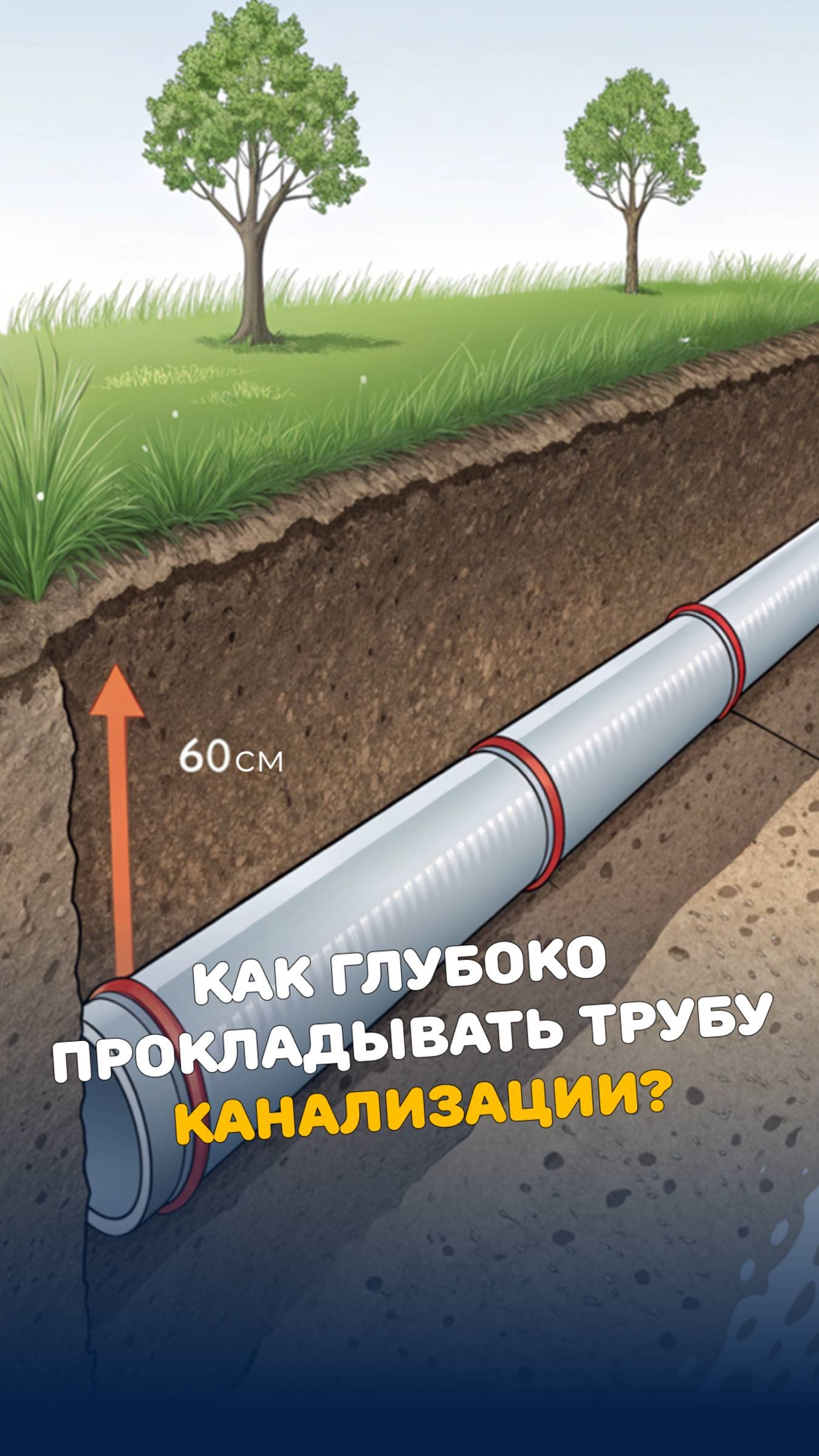 Глубина прокладки трубы 